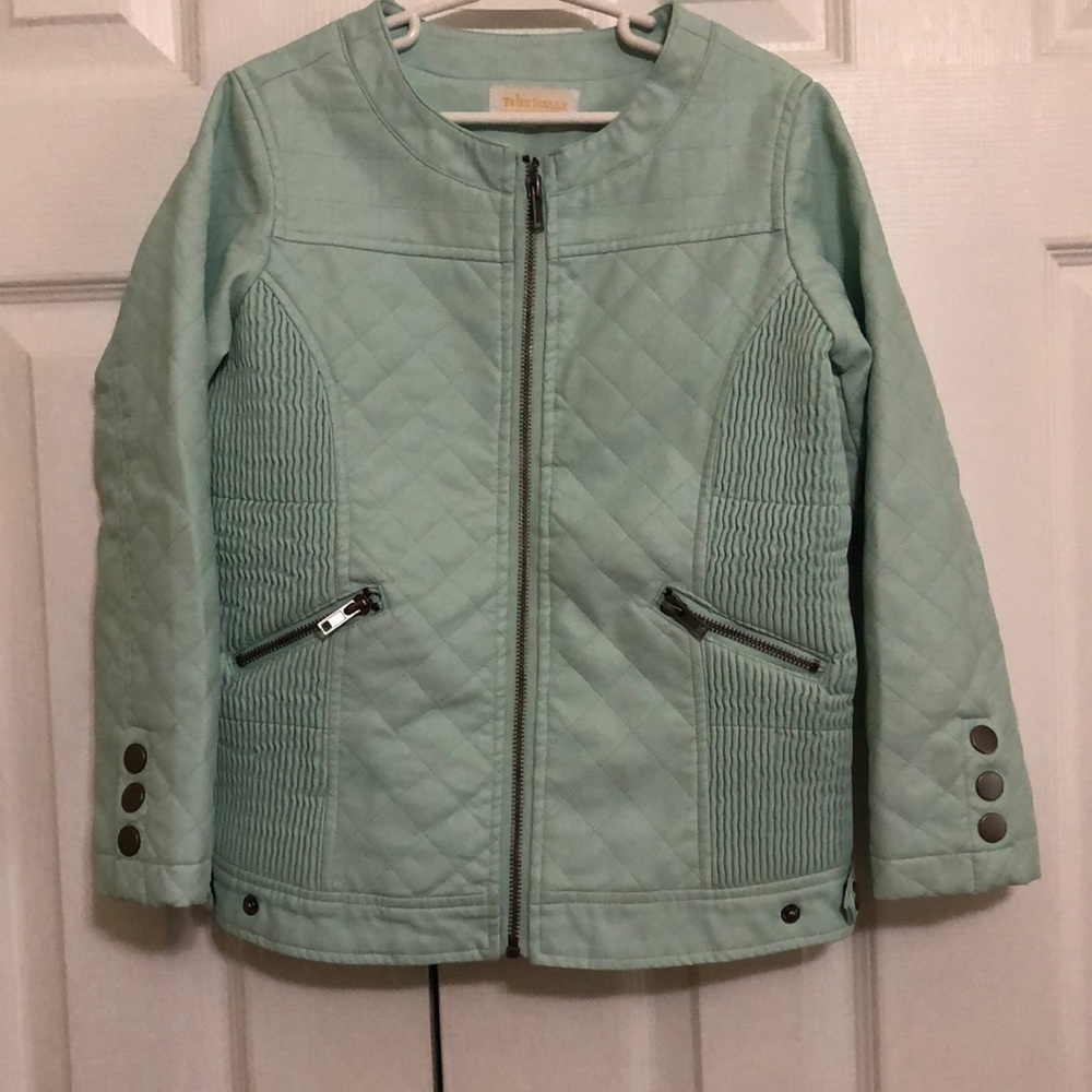 Girls Faux-leather Jacket.